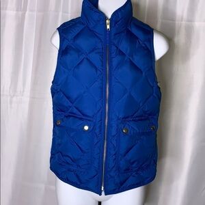 J. Crew quilted blue vest size - XXS